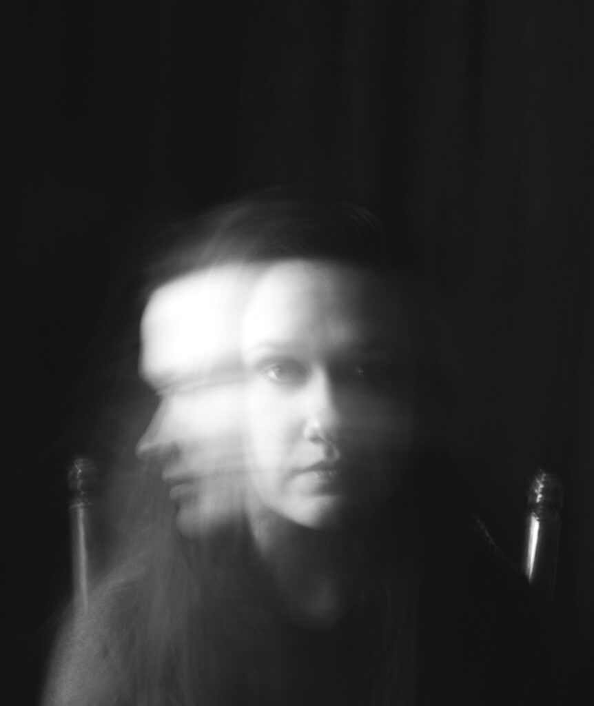 It looks as a visual representation of someone with schizophrenia